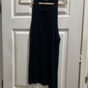 White Birch Black Sleeveless Top